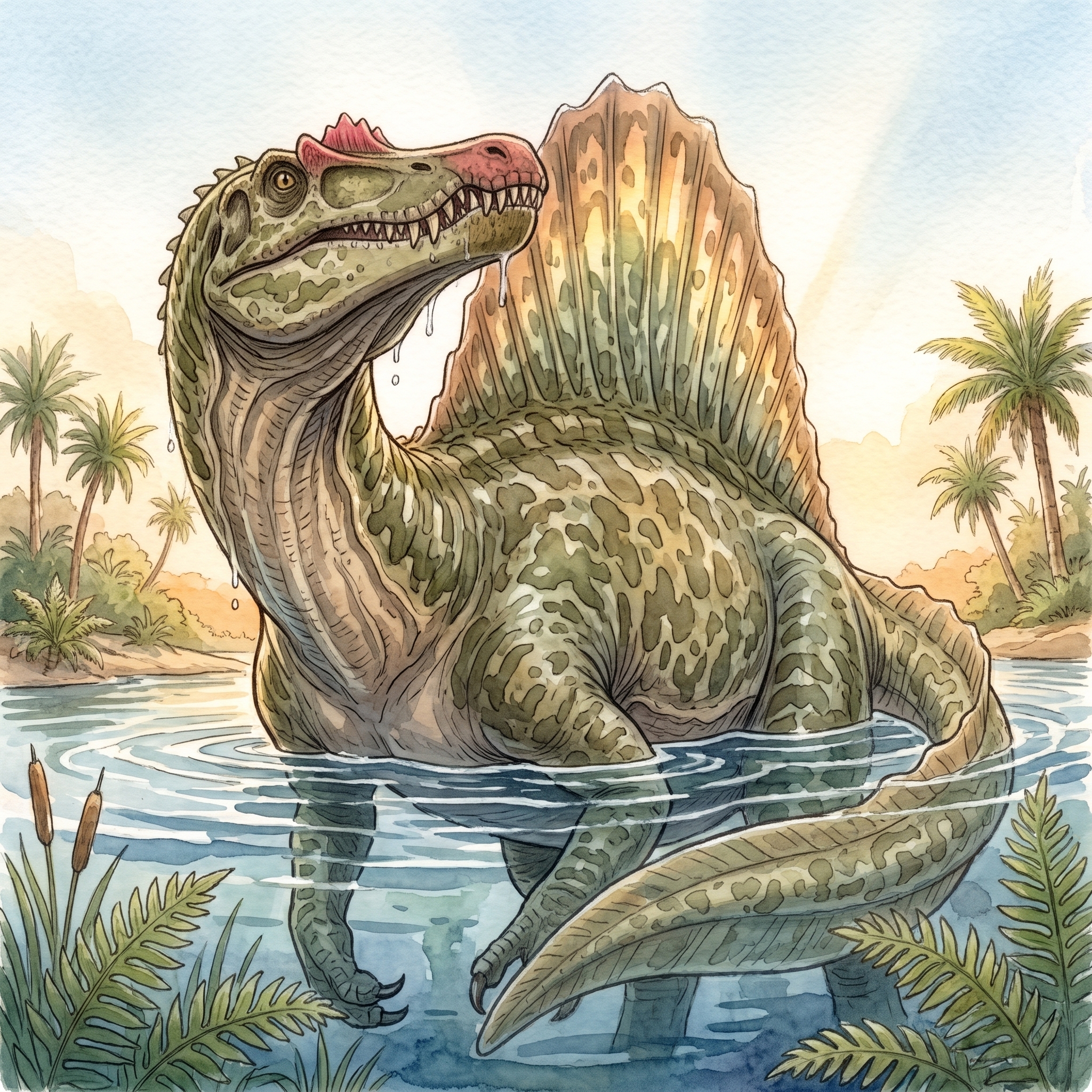 Illustration from Spinosaurus' Towering Sail