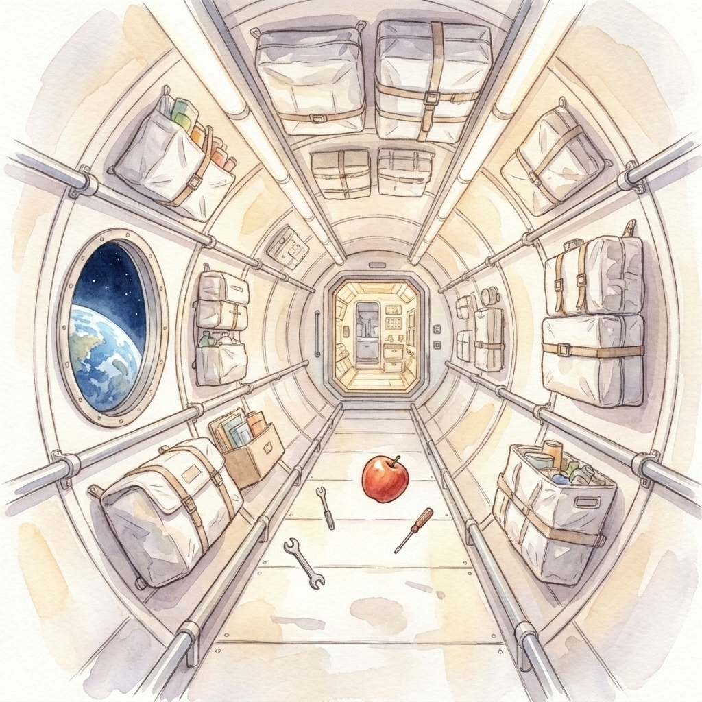 Illustration from A Day on the Space Station