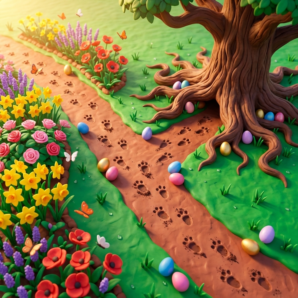 Illustration from The Impossible Egg Hunt