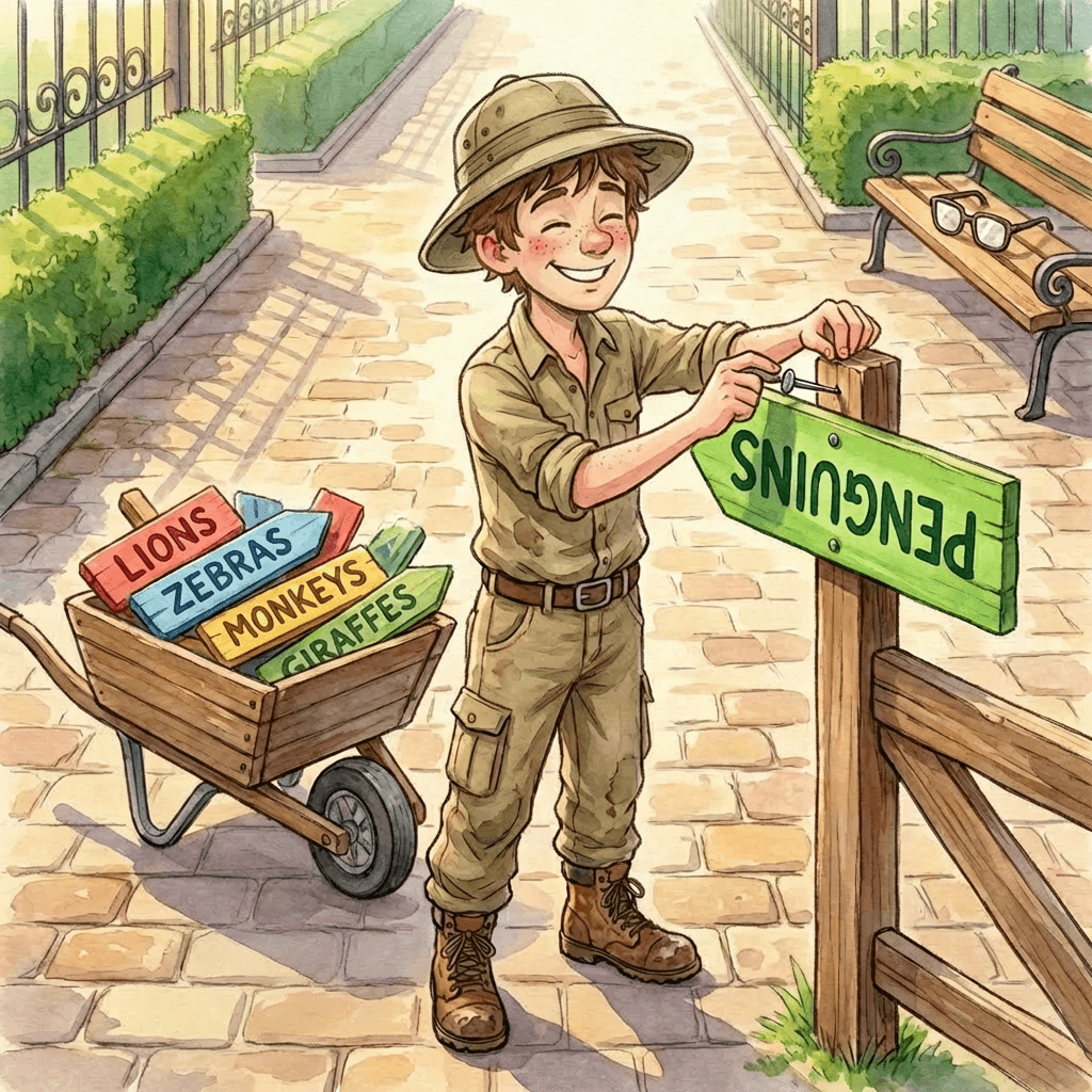 Illustration from The Zoo Mixup