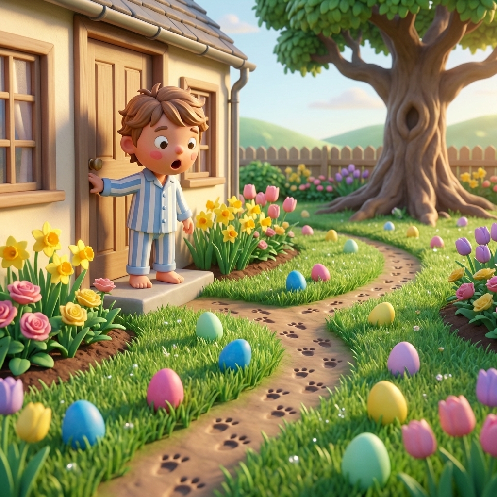 Illustration from The Impossible Egg Hunt