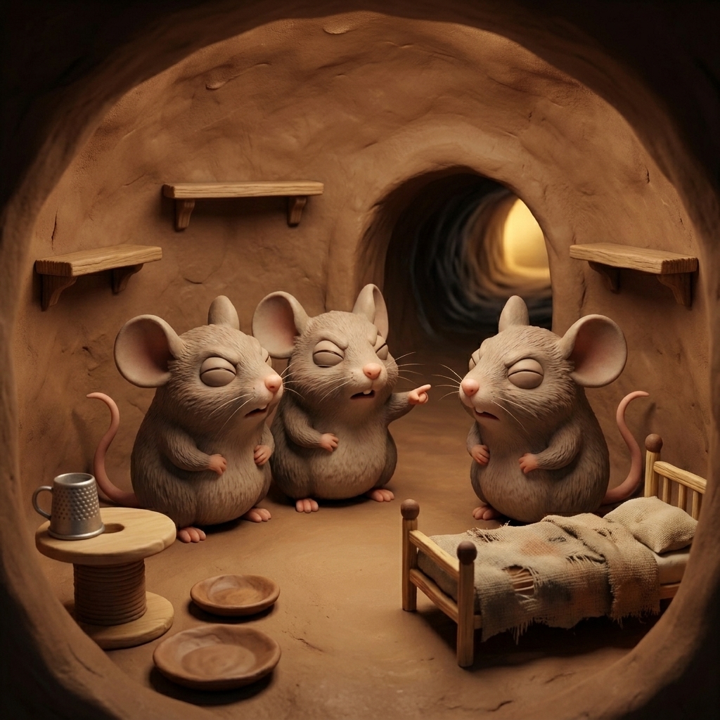 Illustration from Three Blind Mice's Big Feast