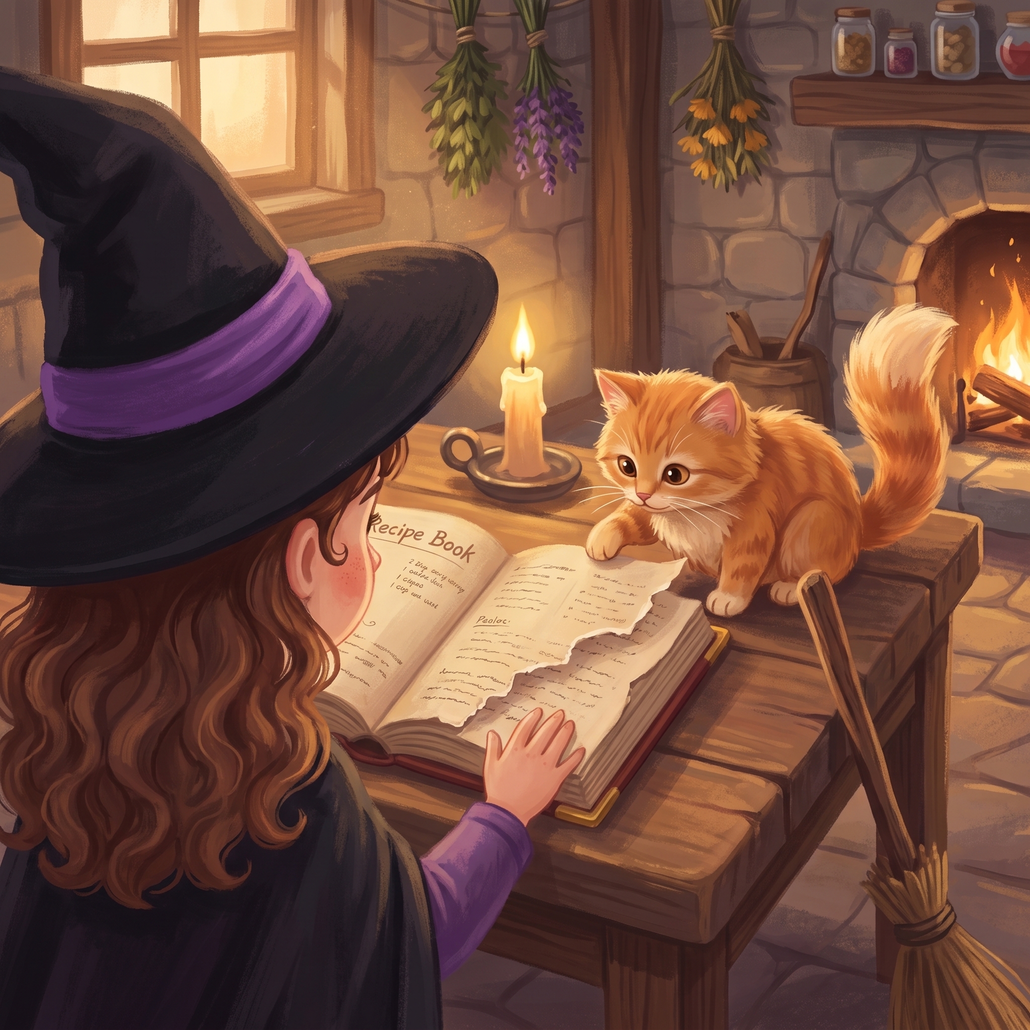 Illustration from The Little Witch's First Potion