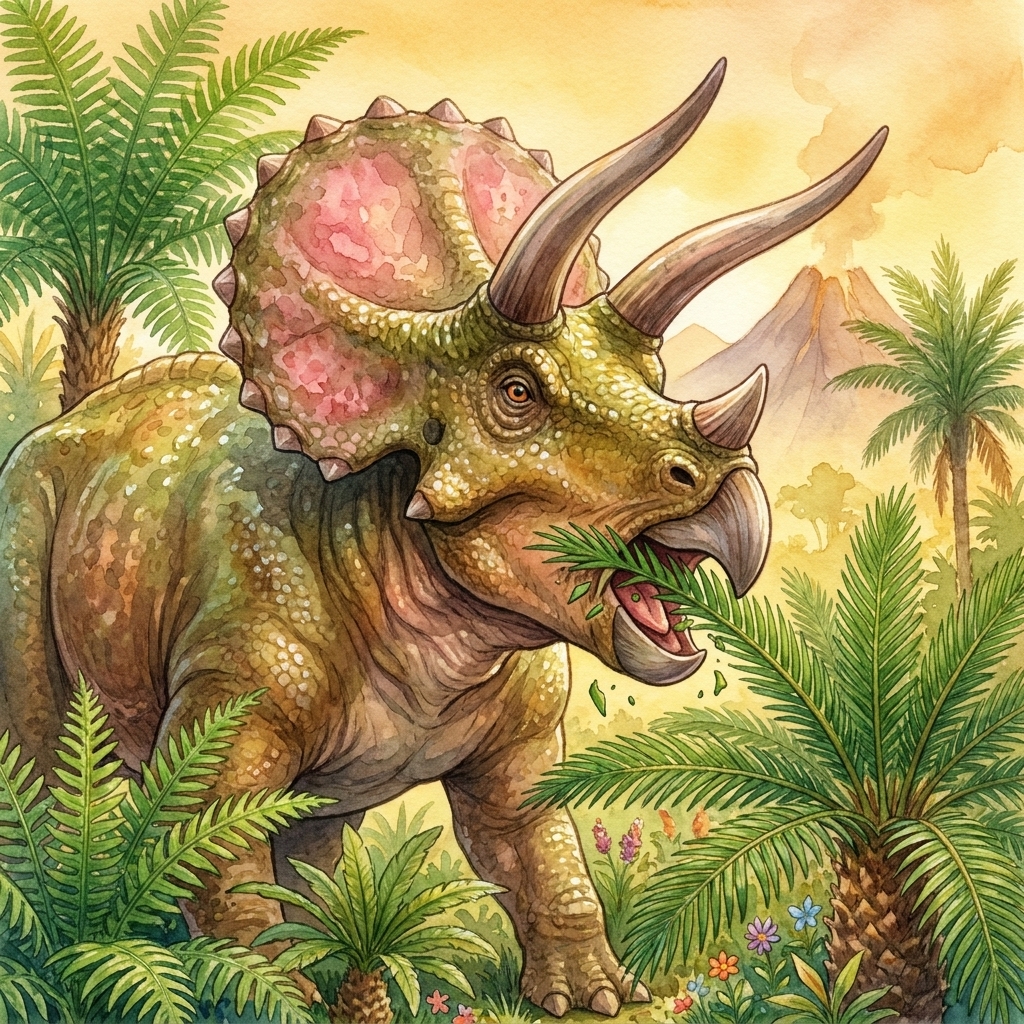 Triceratops' Hidden Snack