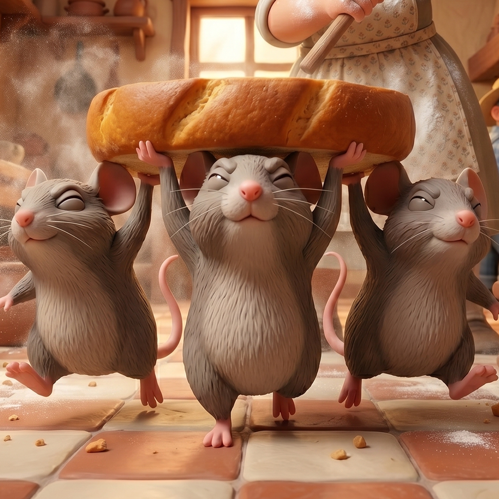 Three Blind Mice's Big Feast