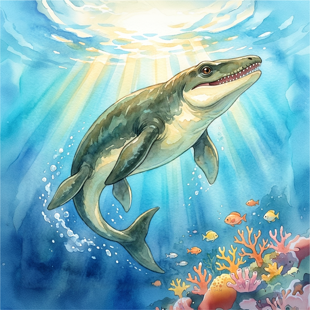 Mosasaurus' Wide Blue Sea