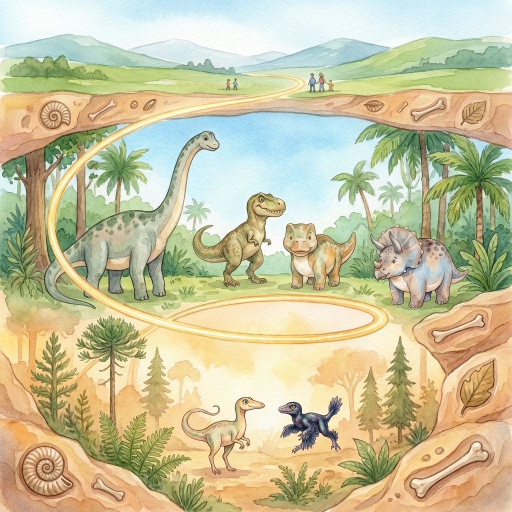 Illustration from When Dinosaurs Ruled the Earth