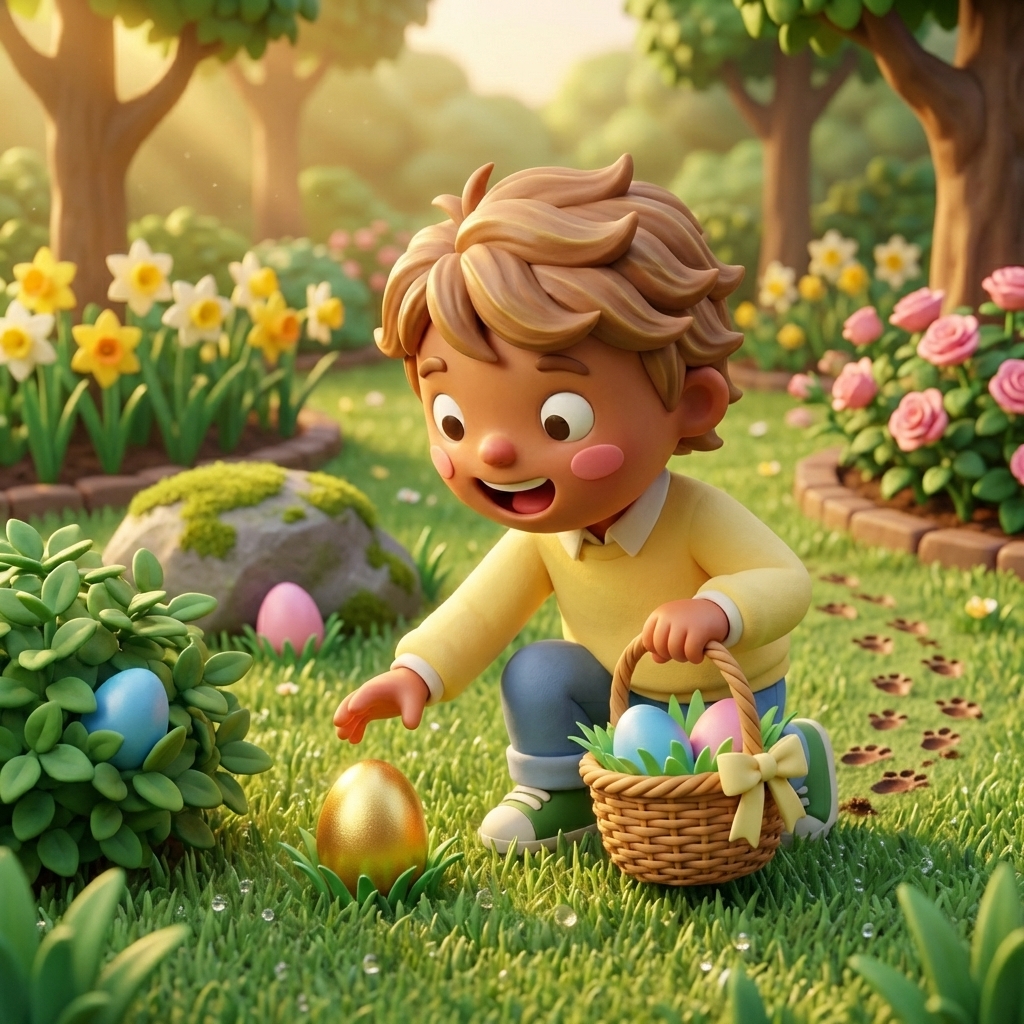 Illustration from The Impossible Egg Hunt