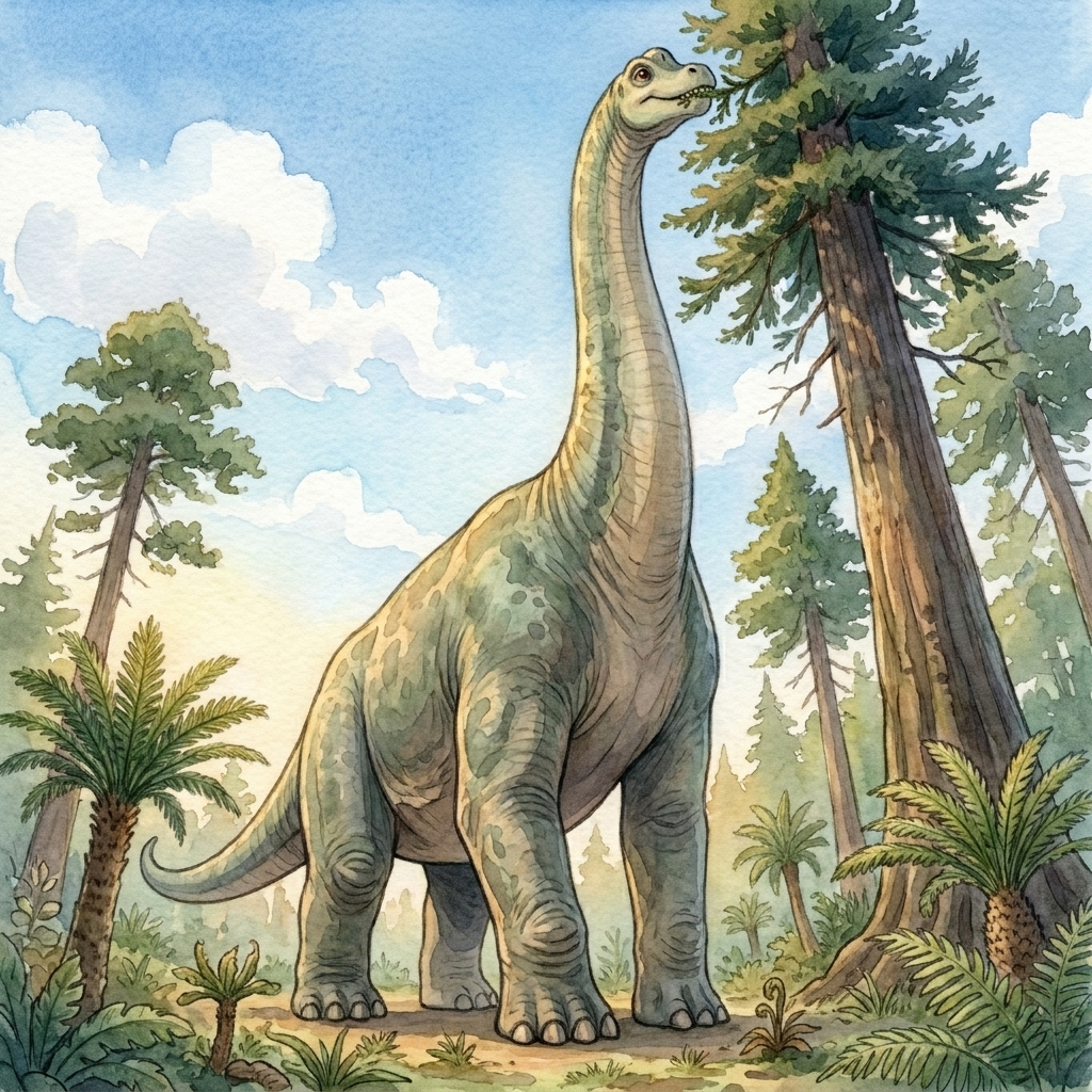 Illustration from Brachiosaurus' Treetop View