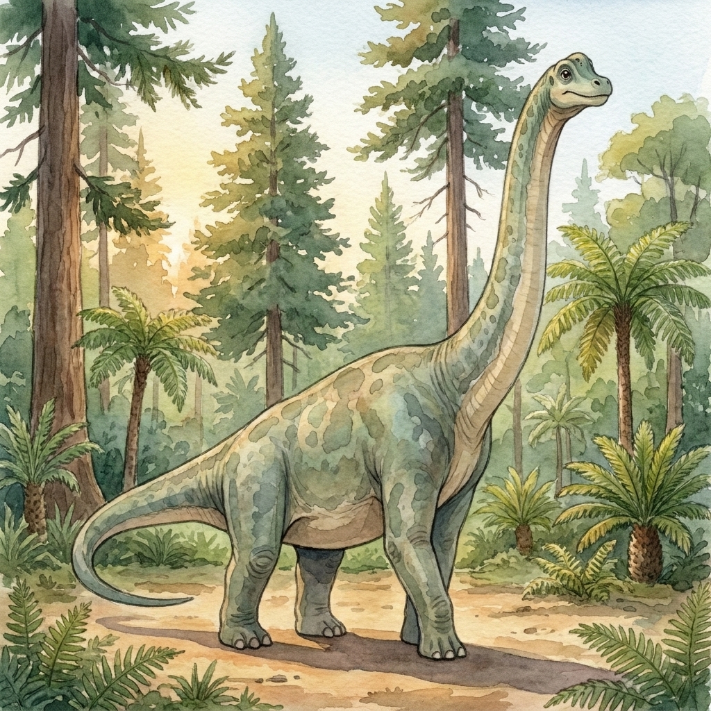 Illustration from Brachiosaurus' Treetop View