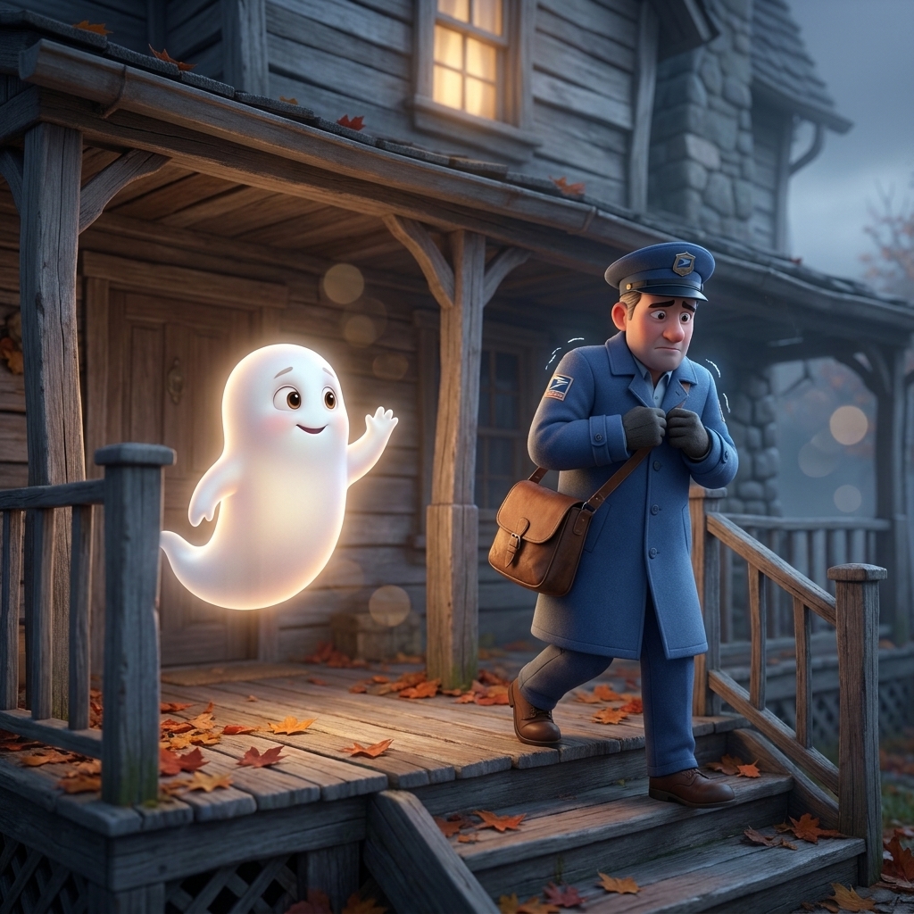 Illustration from The Ghost Next Door