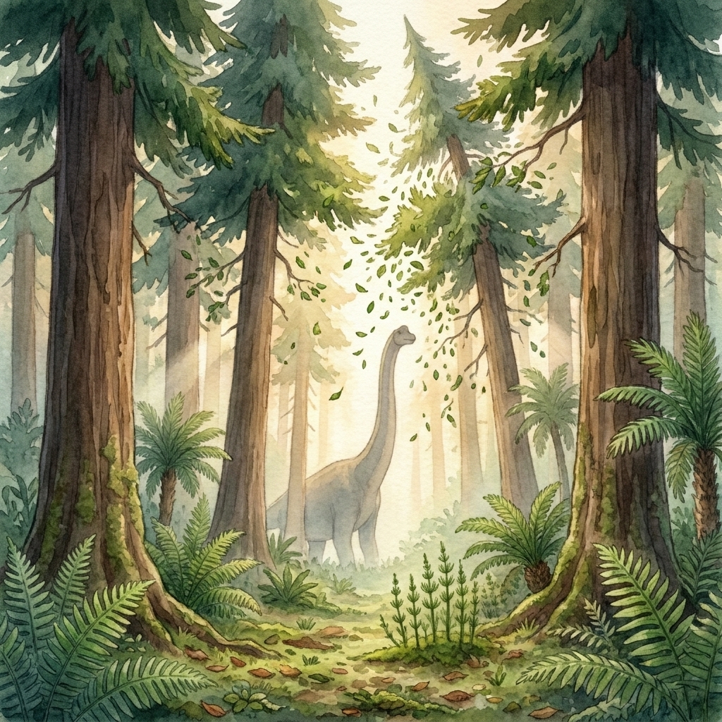 Illustration from Brachiosaurus' Treetop View