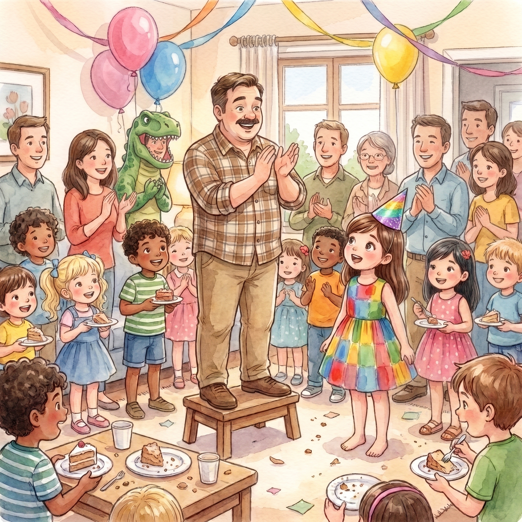 "Right, everyone!" said Dad. "Let's play a game! Which one first?"