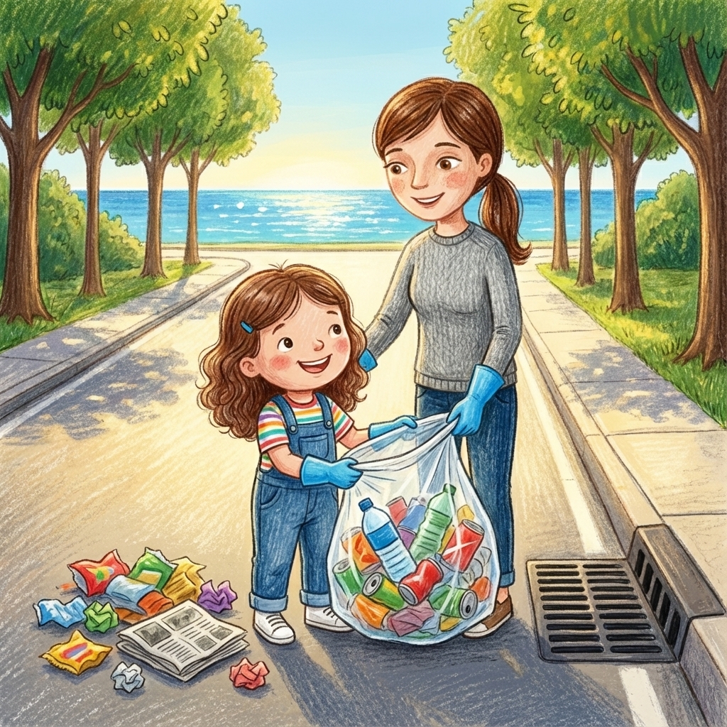 Sarah's Street Clean-Up Adventure