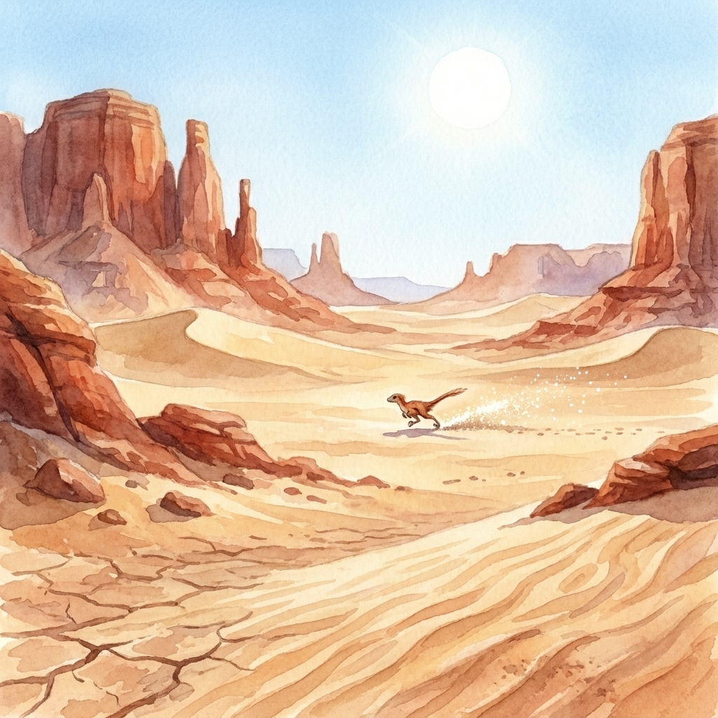 Illustration from Velociraptor's Speedy Race