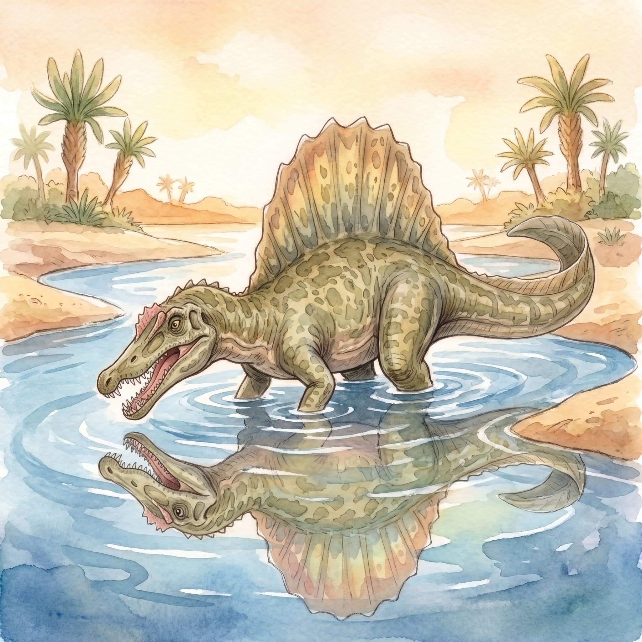 Illustration from Spinosaurus' Towering Sail